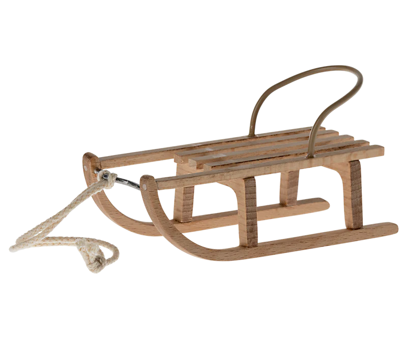 Maileg Wooden Sled, Mouse