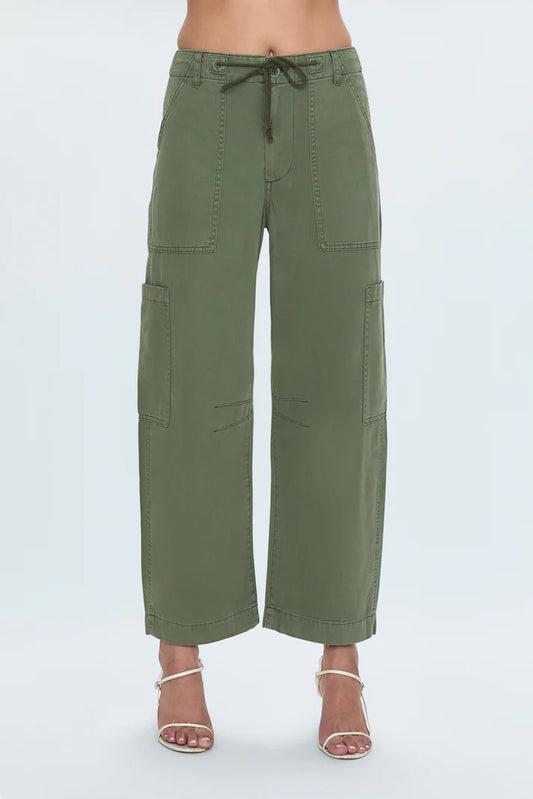 Pistola Sabrina Curved Utility Pants, Meadow