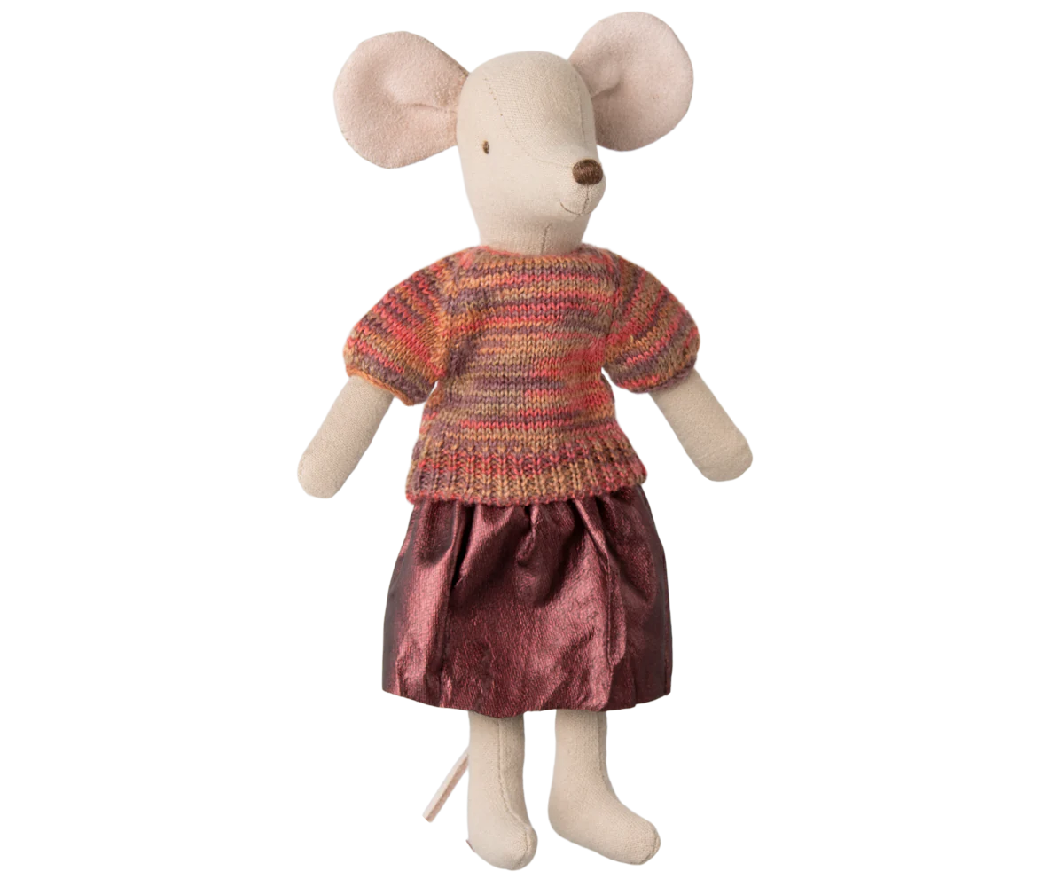 Maileg Skirt and Knitted Blouse Outfit, Mum Mouse