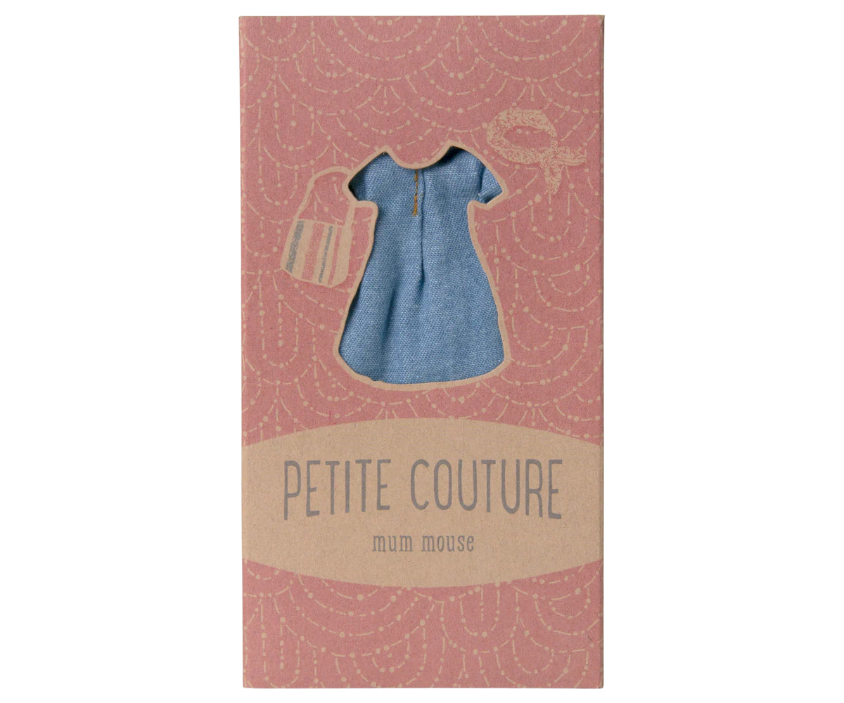 Maileg Denim Dress and Bag Outfit, Mum Mouse