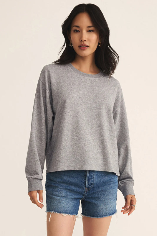 Z Supply Ellis Sweatshirt, Heather Grey