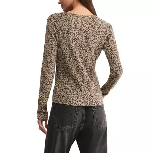 Z Supply Arlet Animal Mini Thermal Top, Suede