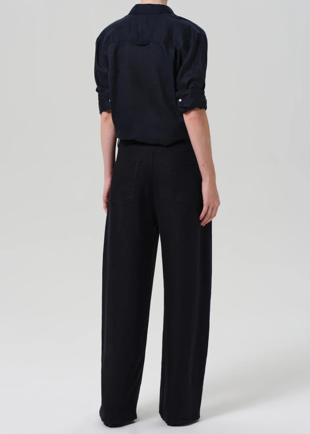 Citizens of Humanity Brynn Drawstring Trouser in Linen, True Navy