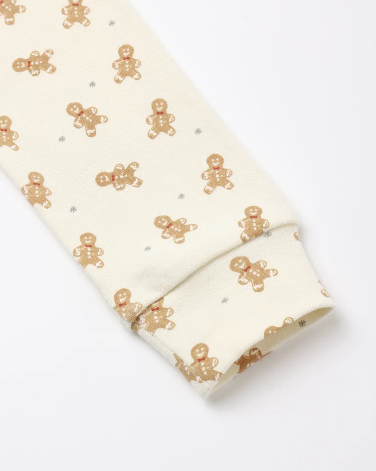 Rylee + Cru Organic Long Sleeve Pajama Set, Gingerbread