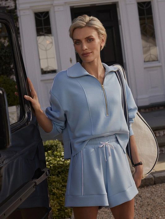 Varley Davenport Half Zip, Airy Blue