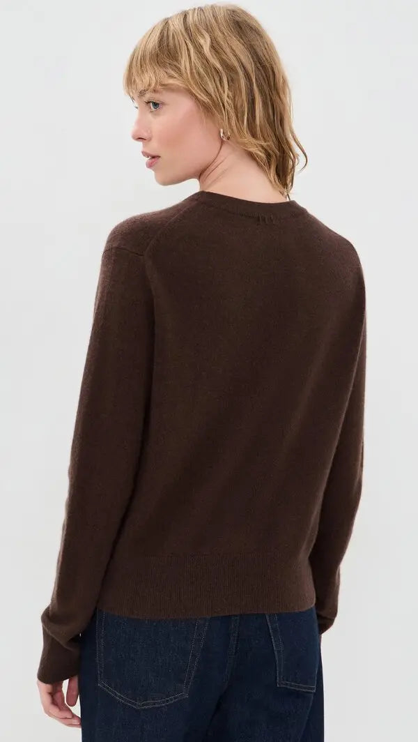 White & Warren Cashmere Crew, Coffee Bean