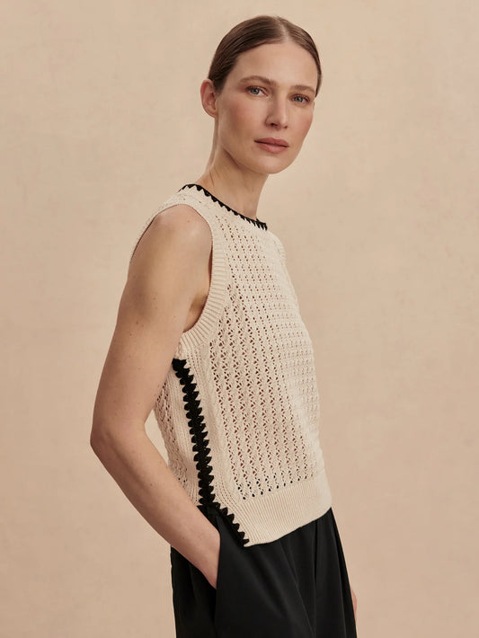 Varley Delaney Knit Vest, Birch