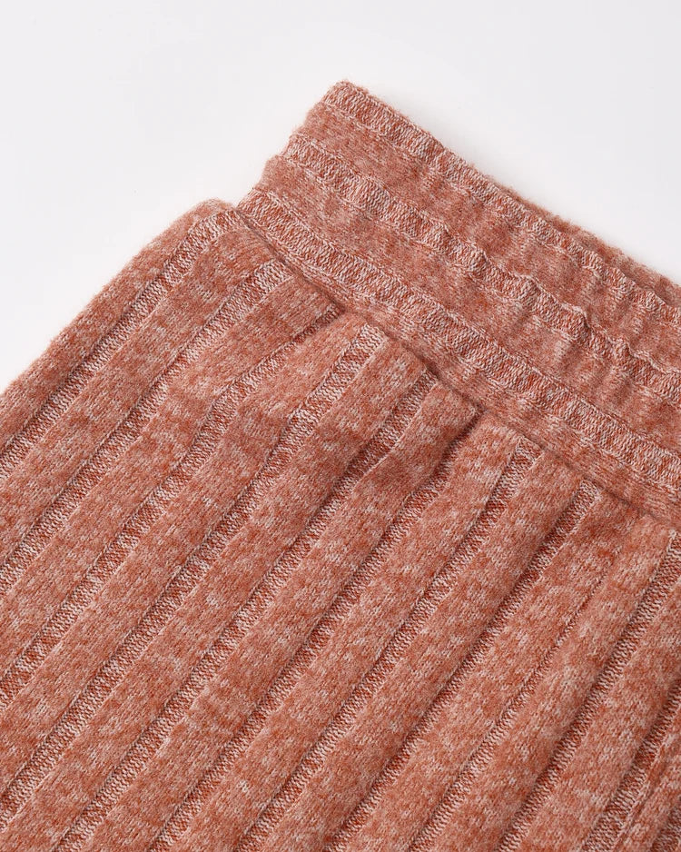 Rylee + Cru Cozy Rib Knit Set, Ruby