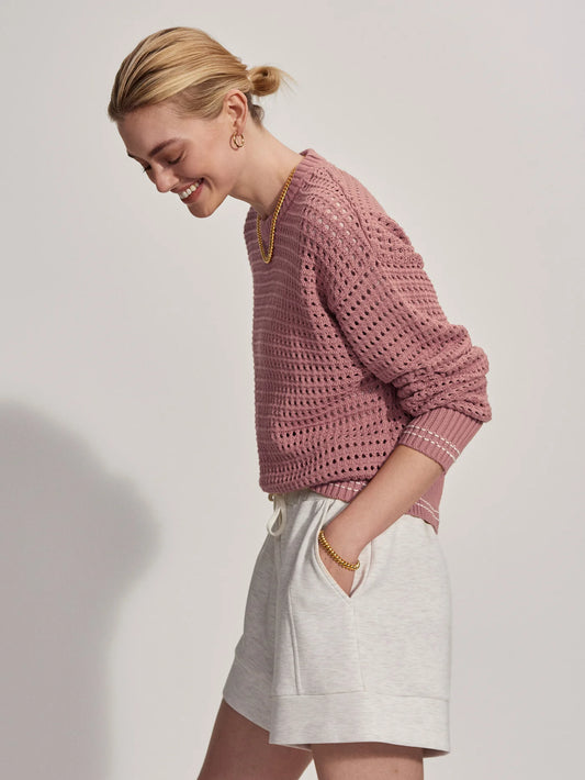 Varley Fox Knit Crew, Woodrose