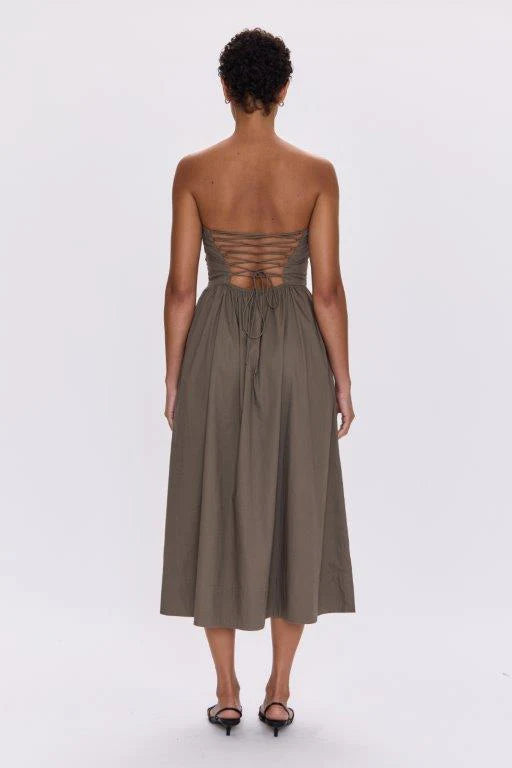 Pistola Florence Strappy Back Dress, Driftwood