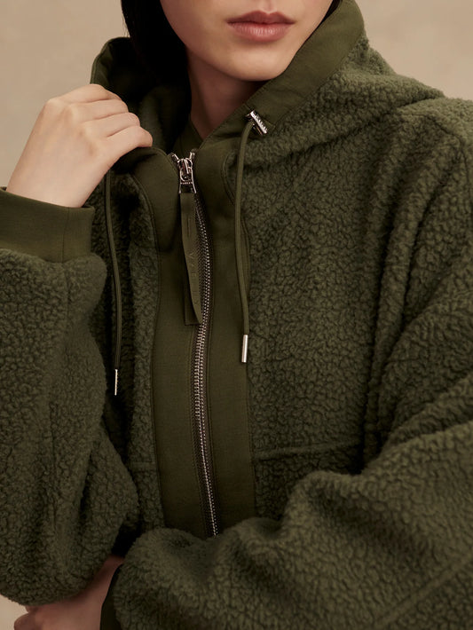 Varley Fey Relaxed Fleece, Racing Olive