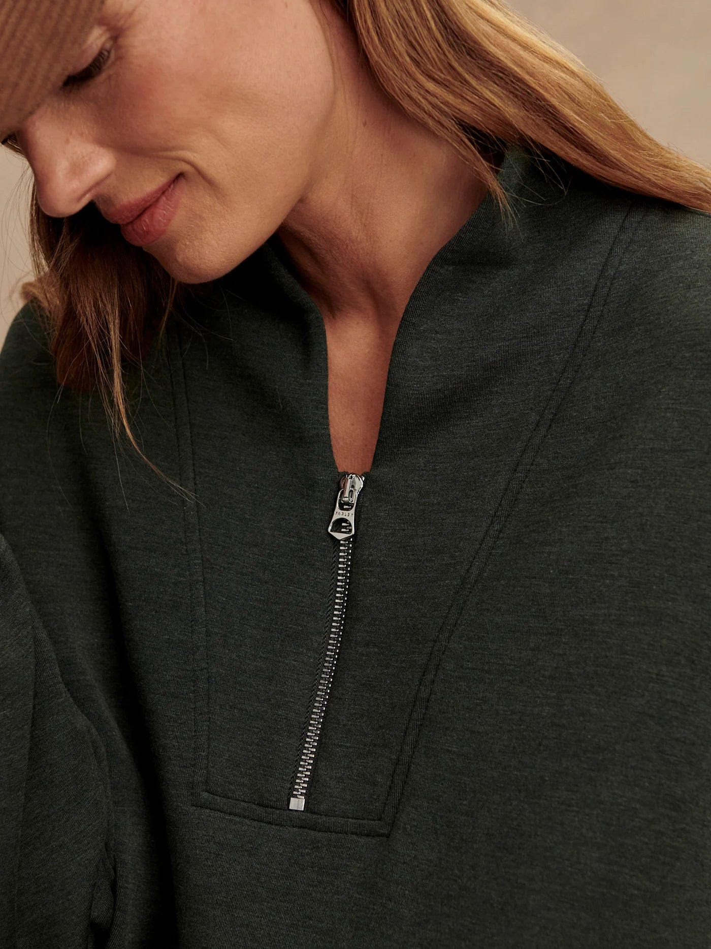 Varley Davidson Sweat, Olive Marl