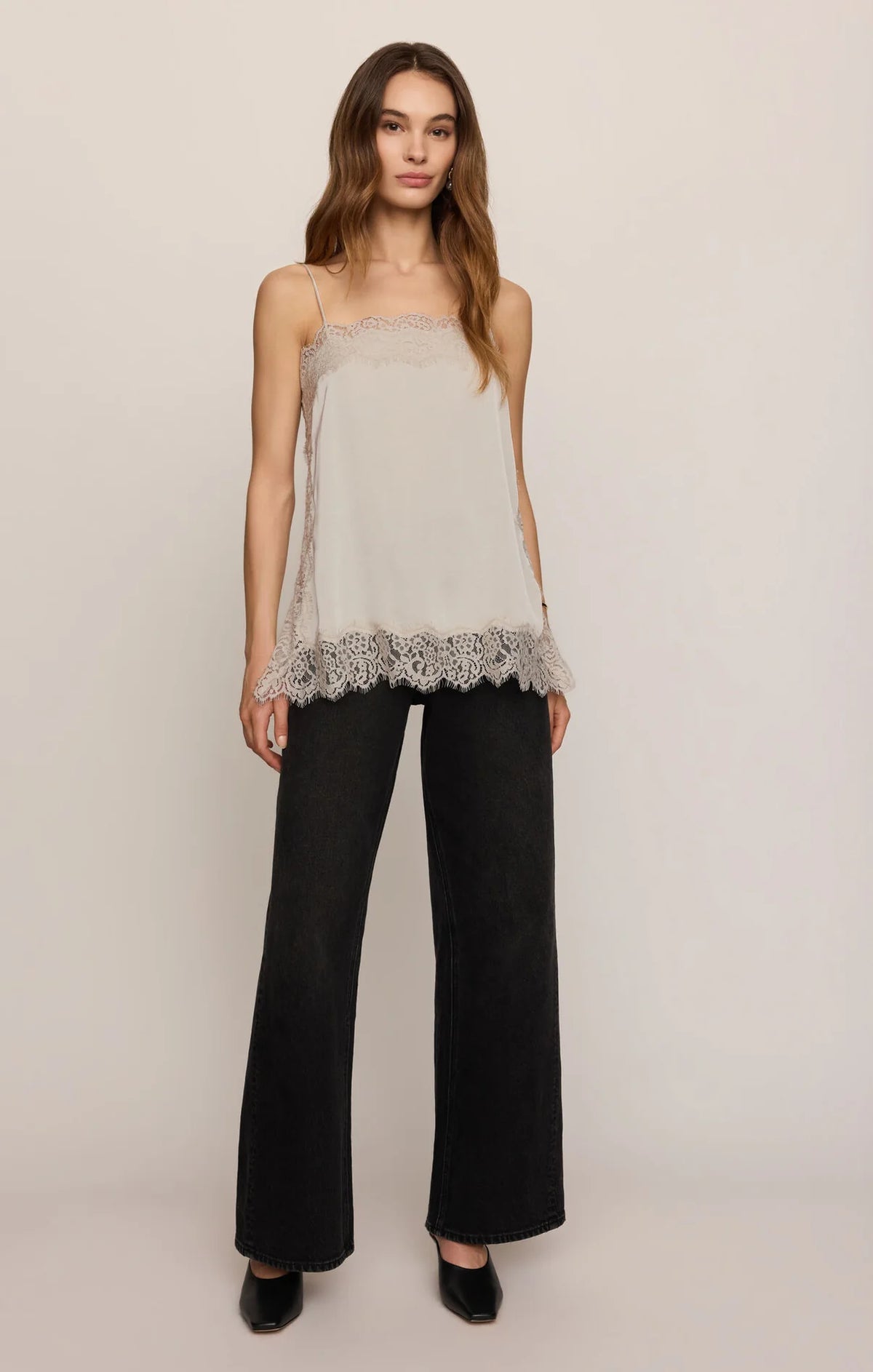 Z Supply Roselle Lace Cami, Frosted Pearl