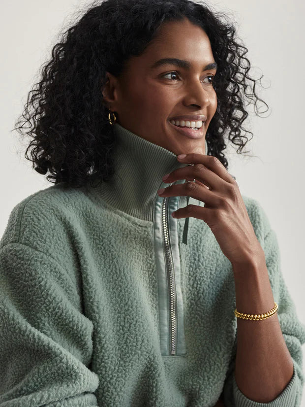 Varley Roselle Half Zip Fleece, Lily Pad