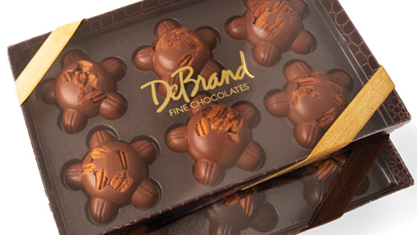 DeBrand Fine Chocolates - 6 Piece Turtle Caramel Pecan Patties