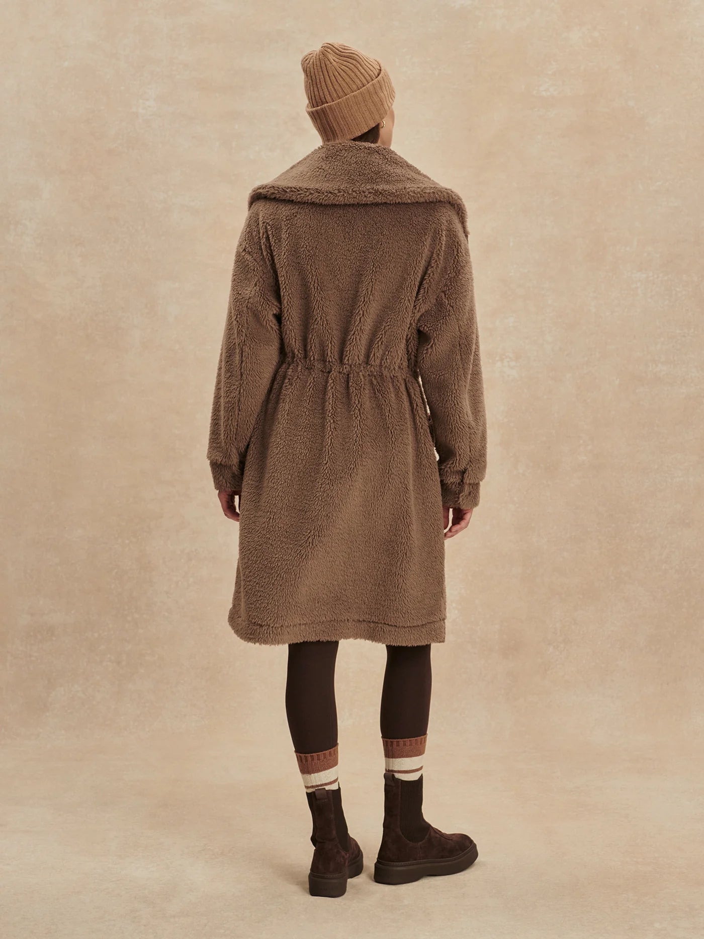 Varley Logan Sherpa Coat, Ash Taupe