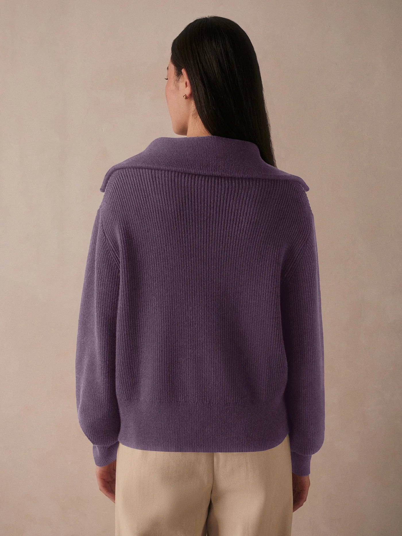 Varley Enrico Zip-Through Knit Jacket, Montana Grape