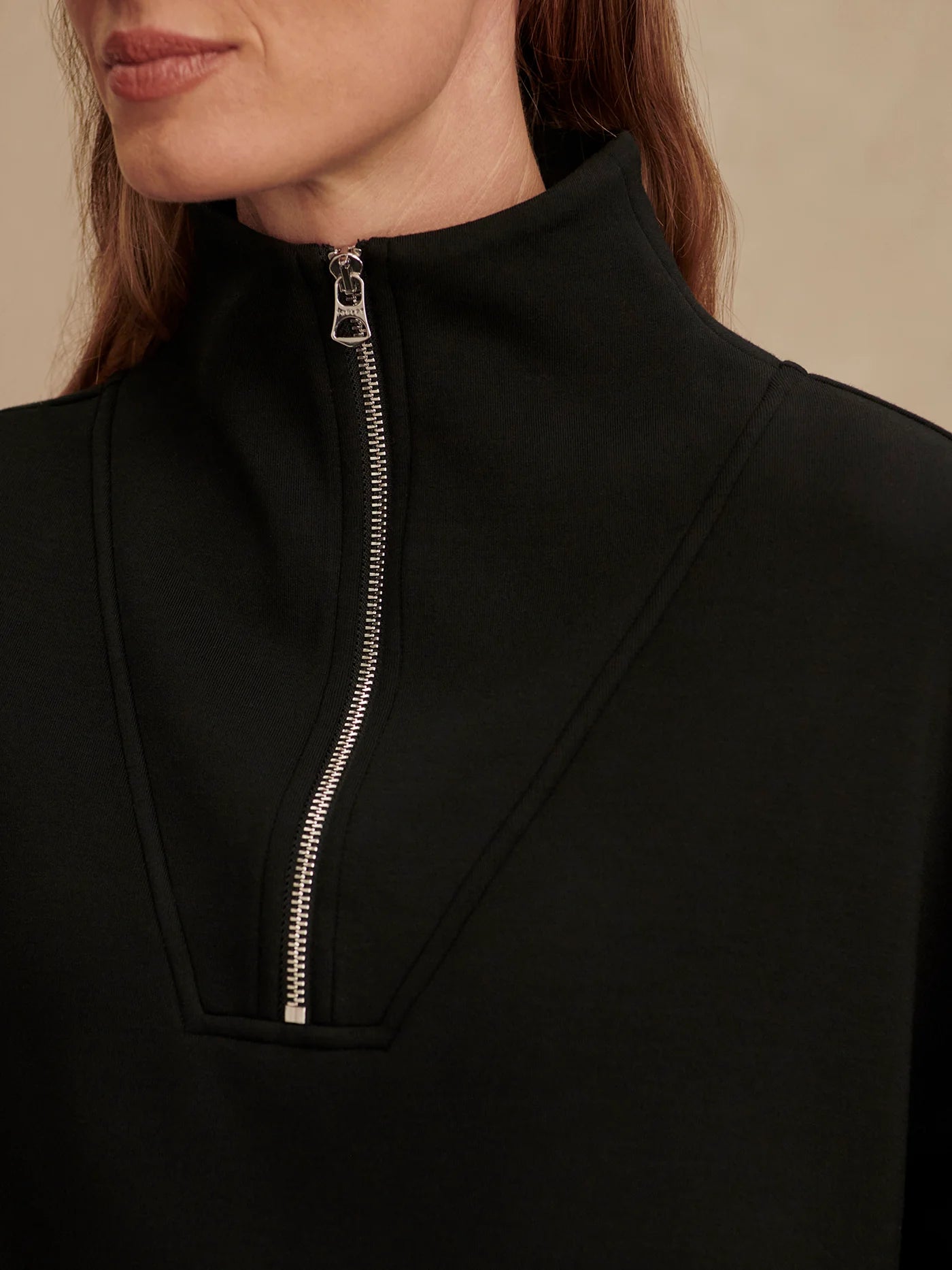 Varley Hawley Half Zip Sweat, Black
