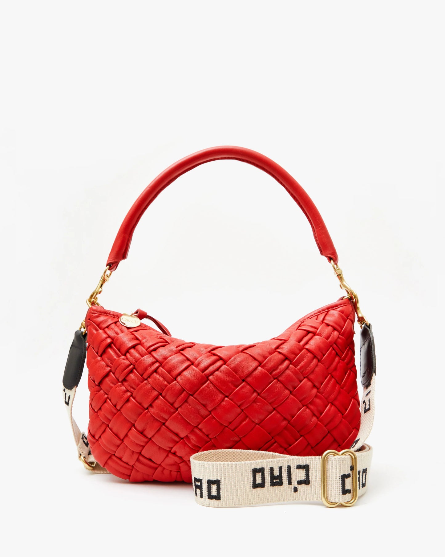 Clare V Adjustable Crossbody Strap, Natural & Black Ciao