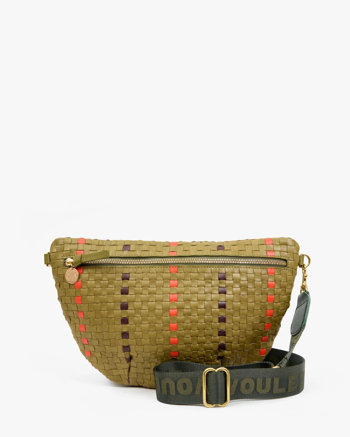 Clare V Adjustable Crossbody Strap, Army Voulez-Vous?