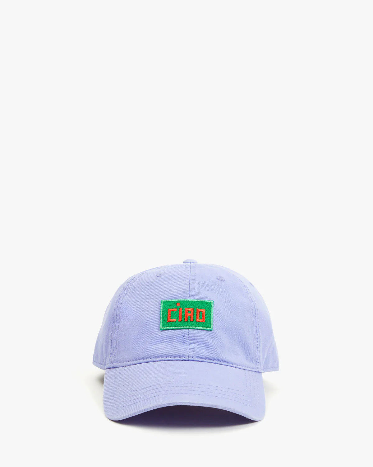 Clare V Baseball Hat, Lilac w/ Green Ciao Patch