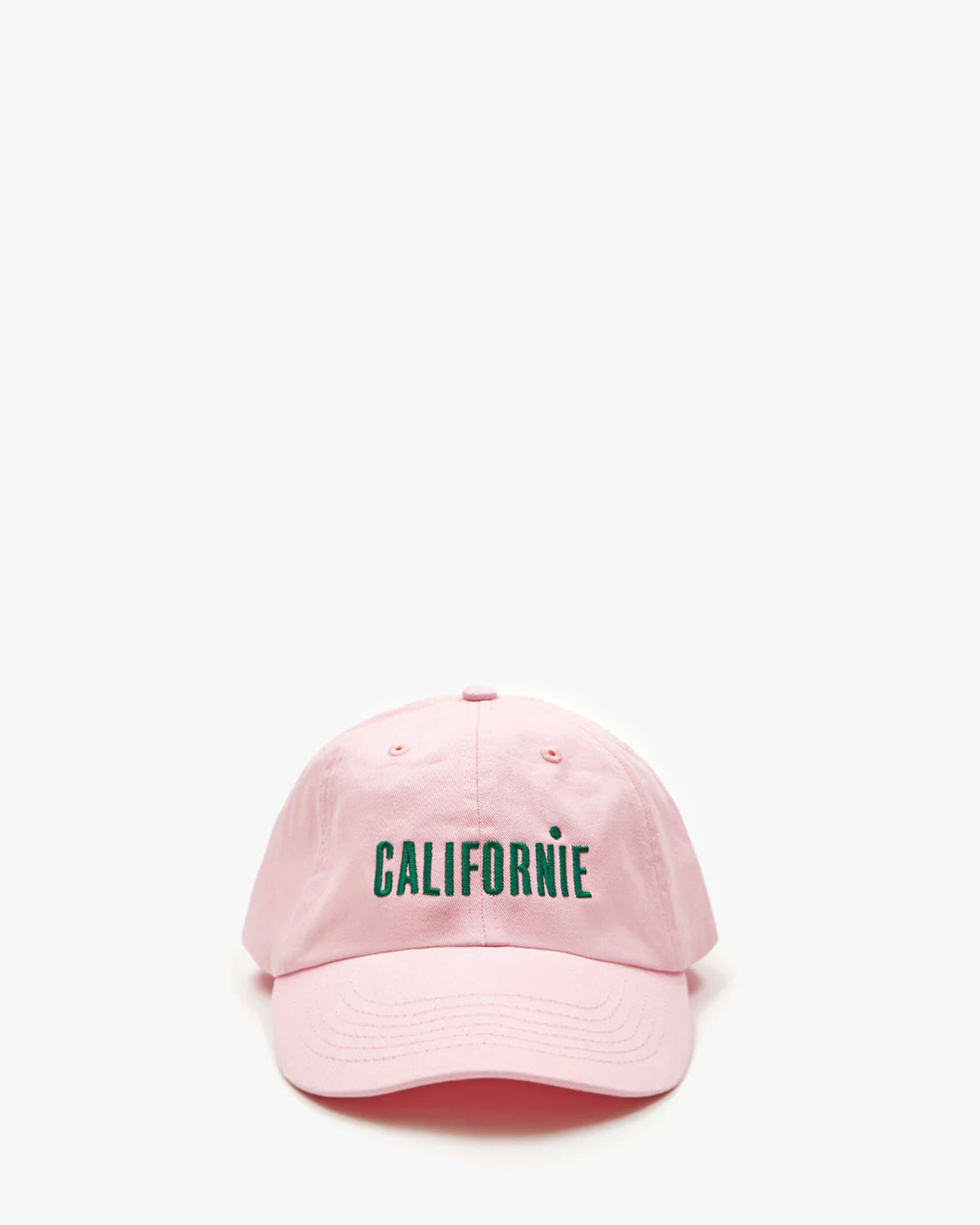 Clare V Baseball Hat, Light Pink w/ Fern Embroidered Californie