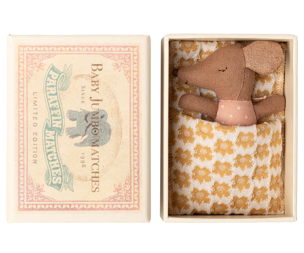 Maileg Sleepy Wakey Baby Mouse in Matchbox - Multiple Options