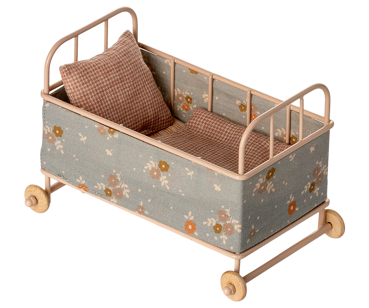 Maileg Cot Bed, Micro, Powder