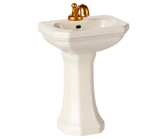 Maileg Bathroom Sink, Mouse, Off White