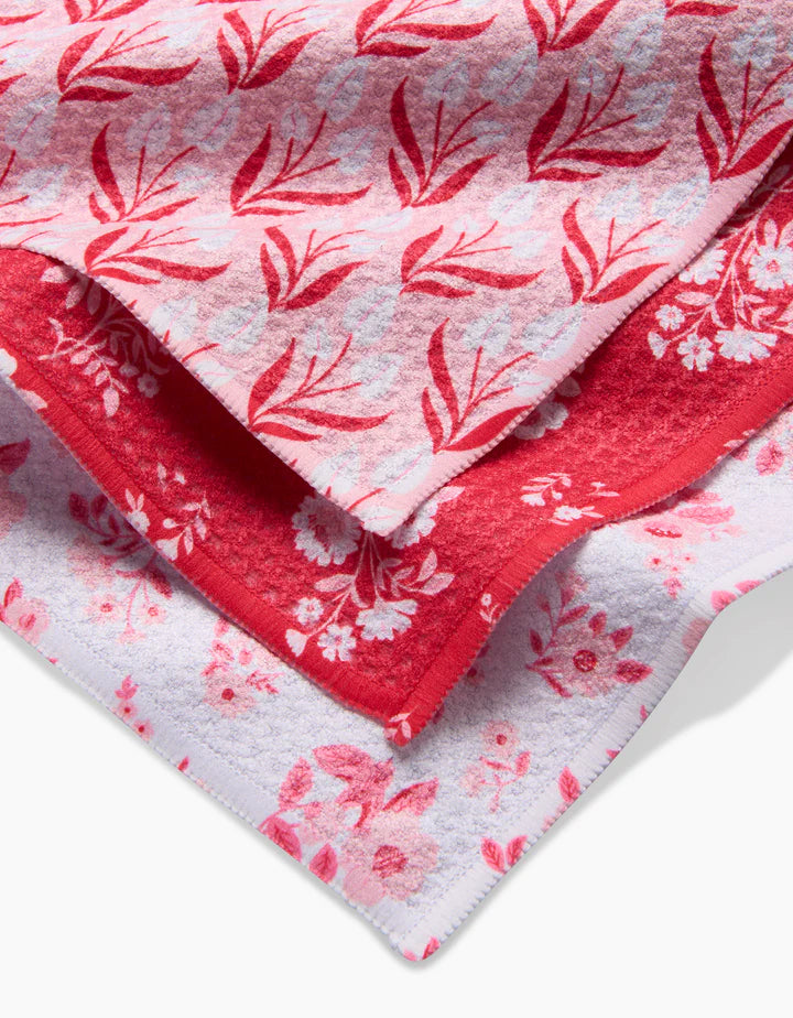 Geometry Valentines Dishcloth 3 Pack Set - Multiple Options