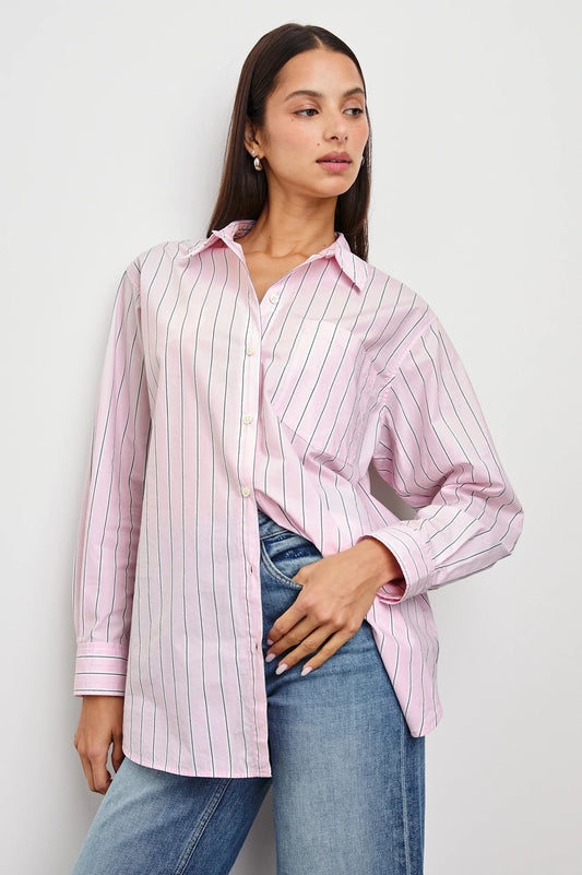 Rails Elsa Shirt, Cherry Blossom Stripe