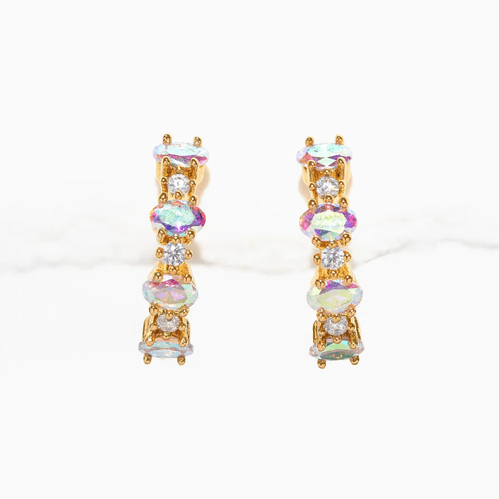 Girls Crew Iridescent Galaxy Hoops - Multiple Options