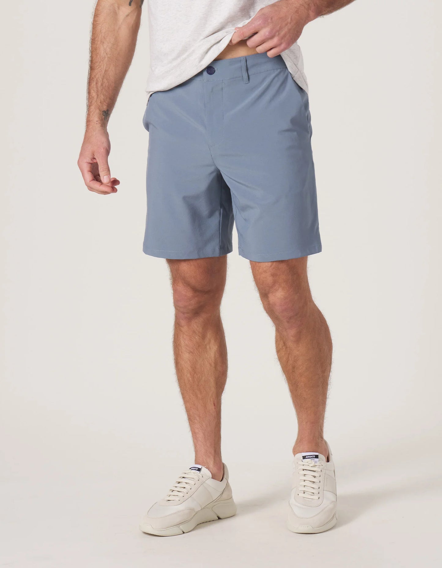 The Normal Brand Men's Hybrid Short, Mineral Blue