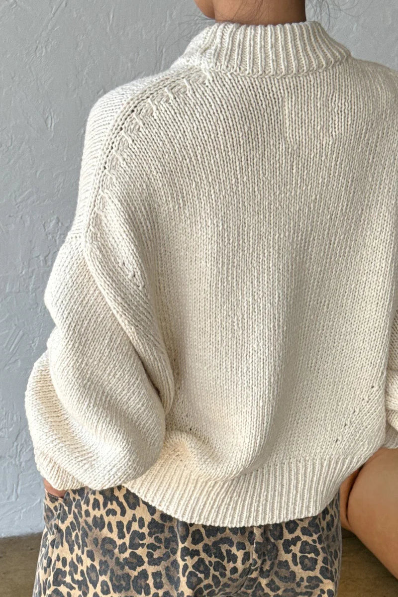 Le Bon Shoppe Zoe Cotton Sweater, Naturel