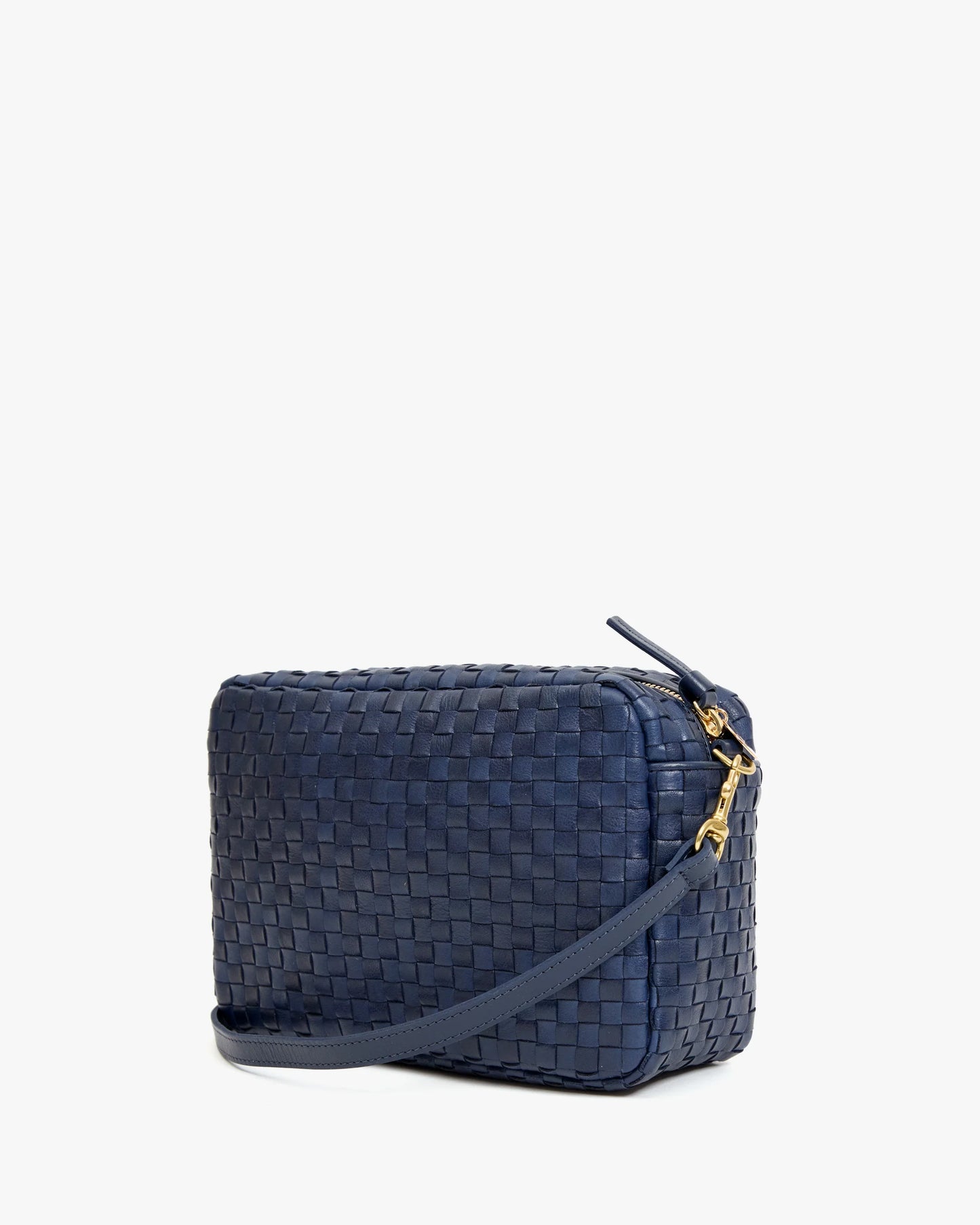 Clare V Marisol, Bleu Marine Woven Checker