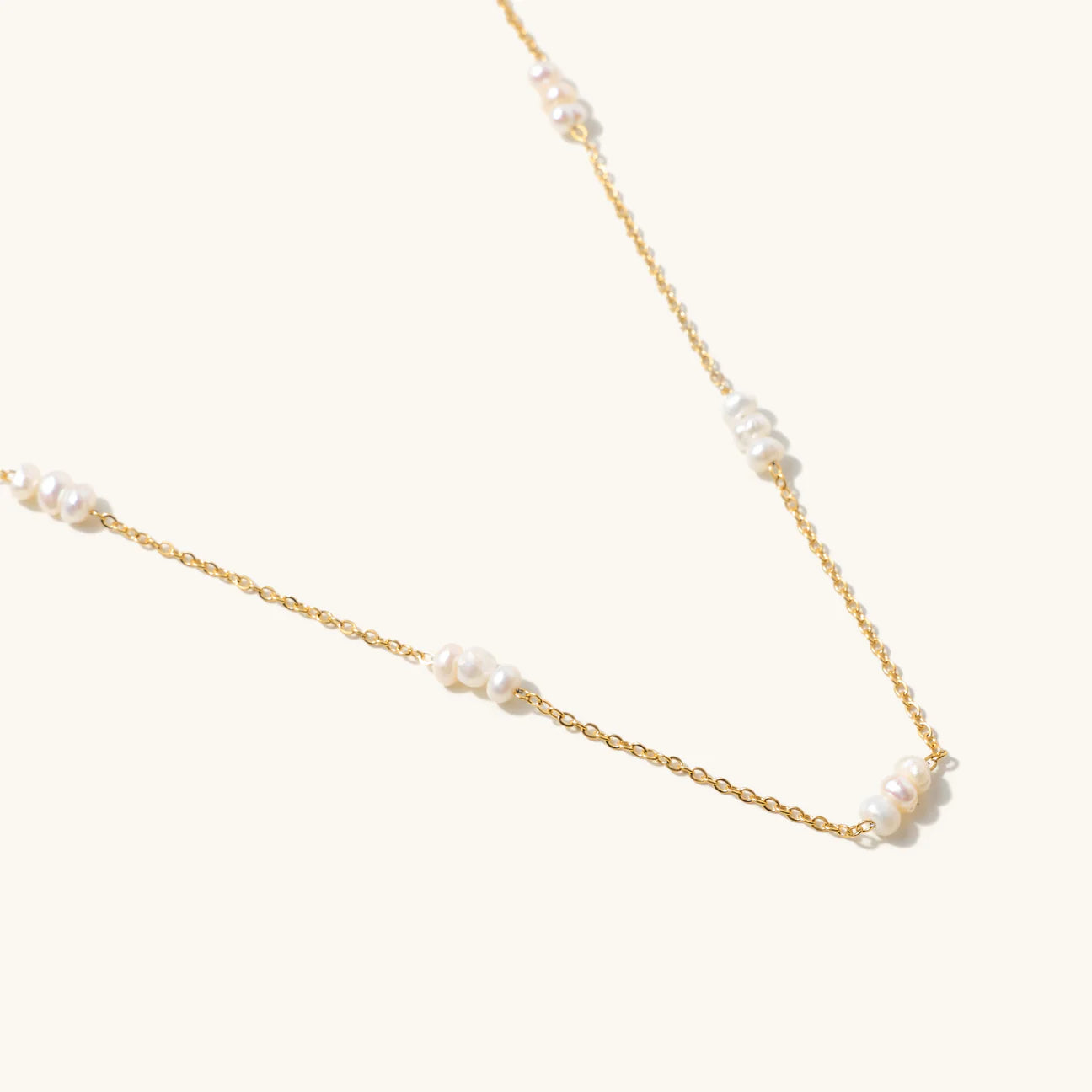 Nikki Smith Designs Marina Pearl Necklace, Gold