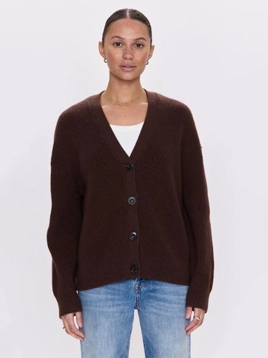 Pistola Orla Relaxed Cardigan Sweater, Chocolate