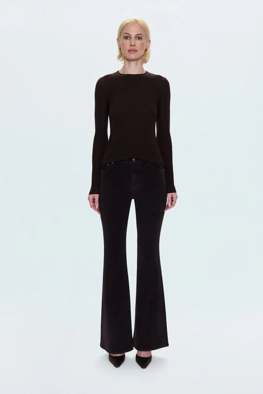 Pistola Kinsley Mid Rise Ultra Flare Pant, Mocha