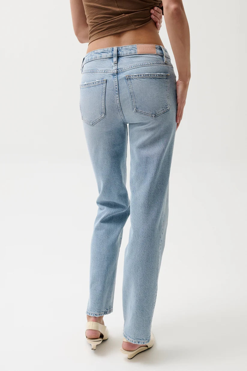 Pistola Aleks Mid Rise Straight Long Jean, Aegan