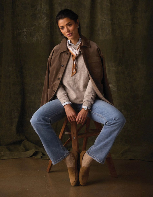 The Normal Brand Women's Marianna Crewneck Sweater, Oat