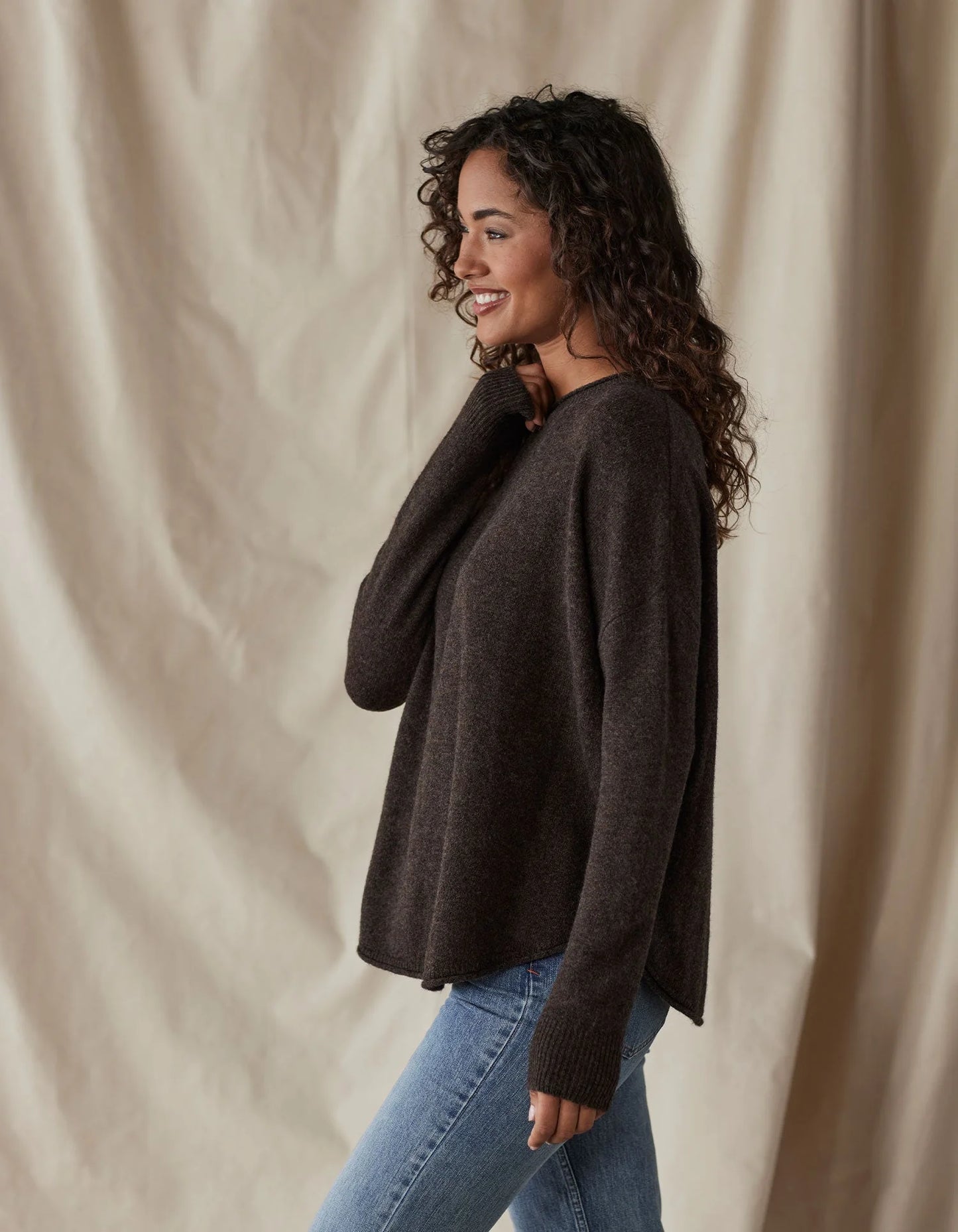 The Normal Brand Women's Marianna Crewneck Sweater, Umber
