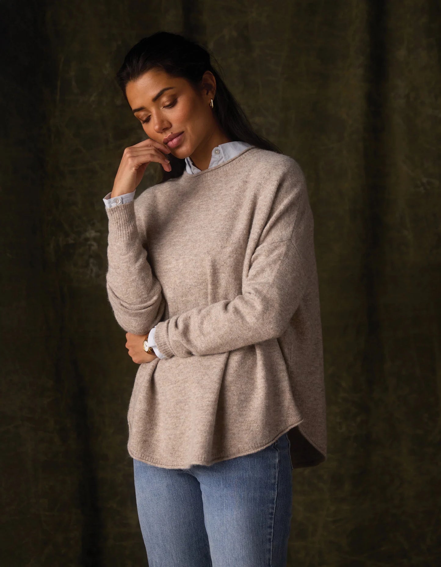 The Normal Brand Women's Marianna Crewneck Sweater, Oat