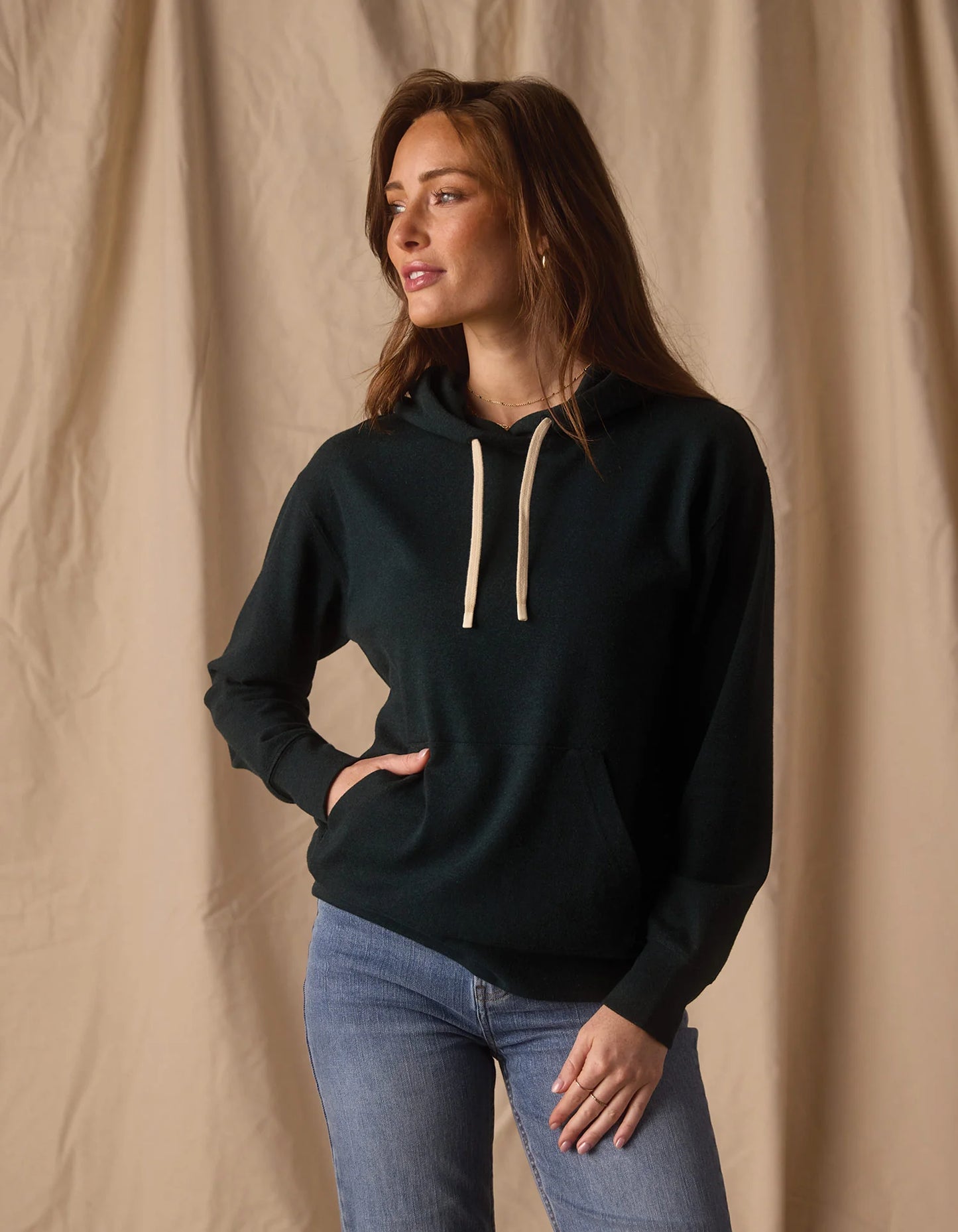 The Normal Brand Women's Puremeso Everyday Hoodie, Emerald
