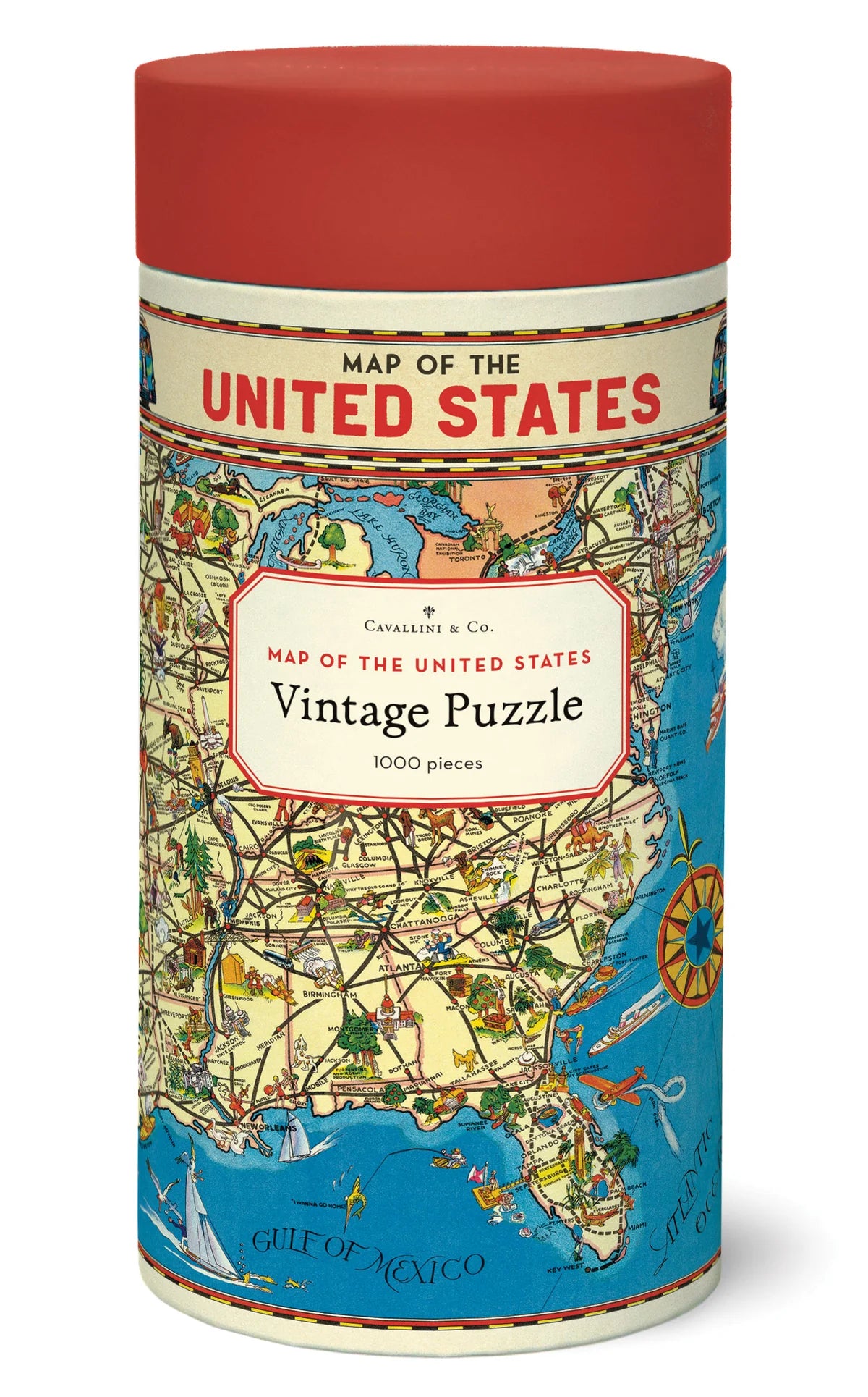 Cavallini & Co. 1000 Piece Vintage Print Puzzles - Multiple Options