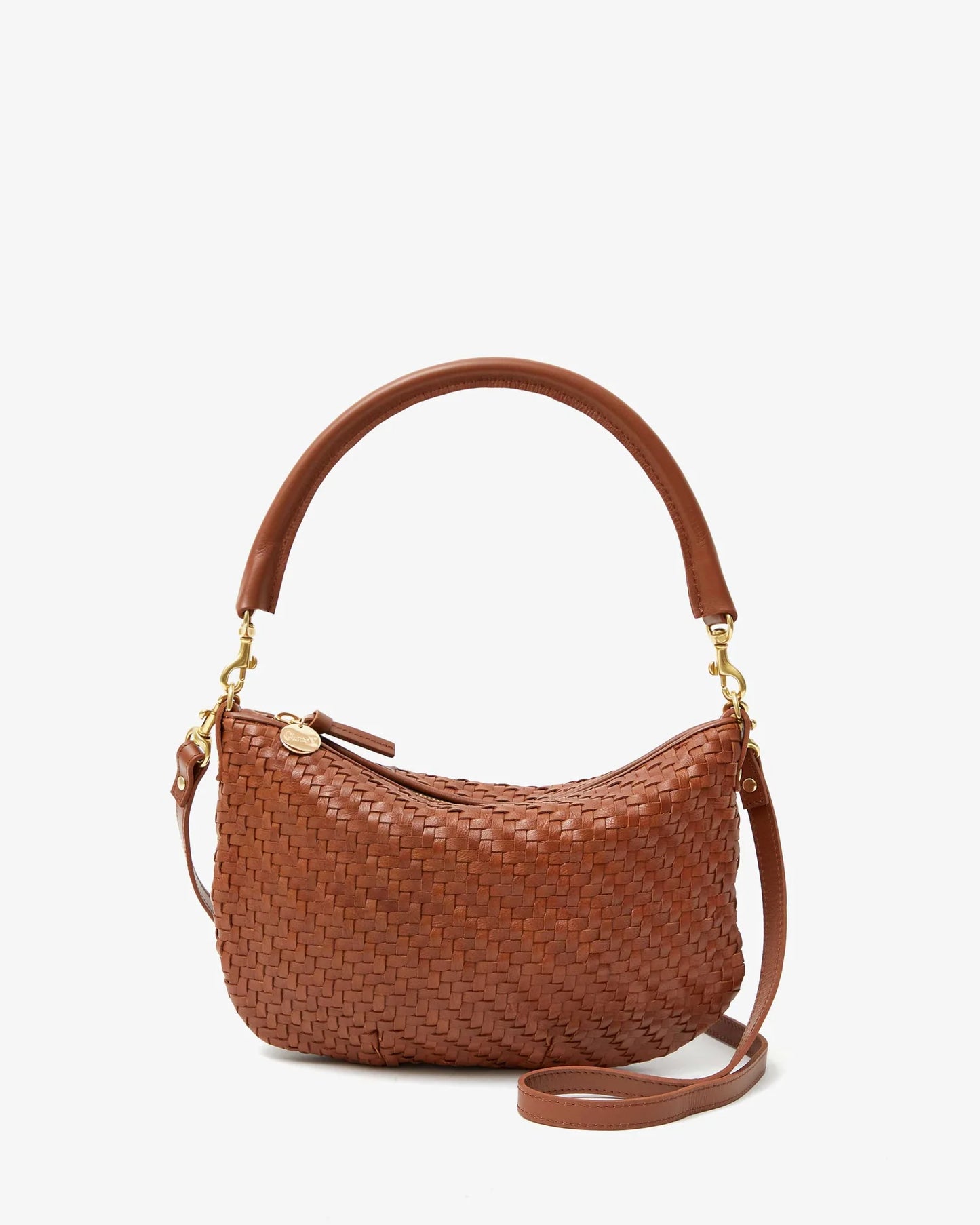 Clare V Petit Moyen, Hazelnut Woven Zig-Zag