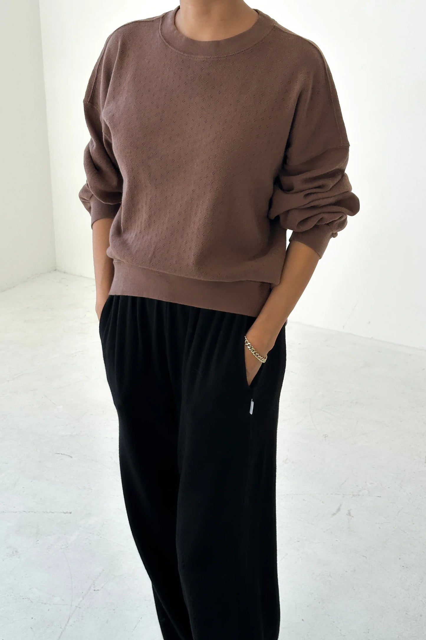 Le Bon Shoppe Pointelle Core Sweatshirt - Multiple Options