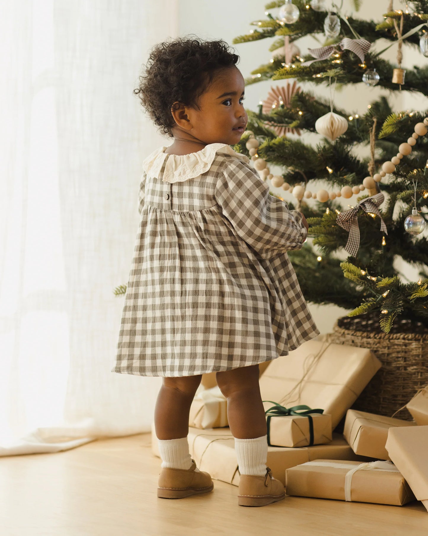 Quincy Mae Callie Dress, Forest Check