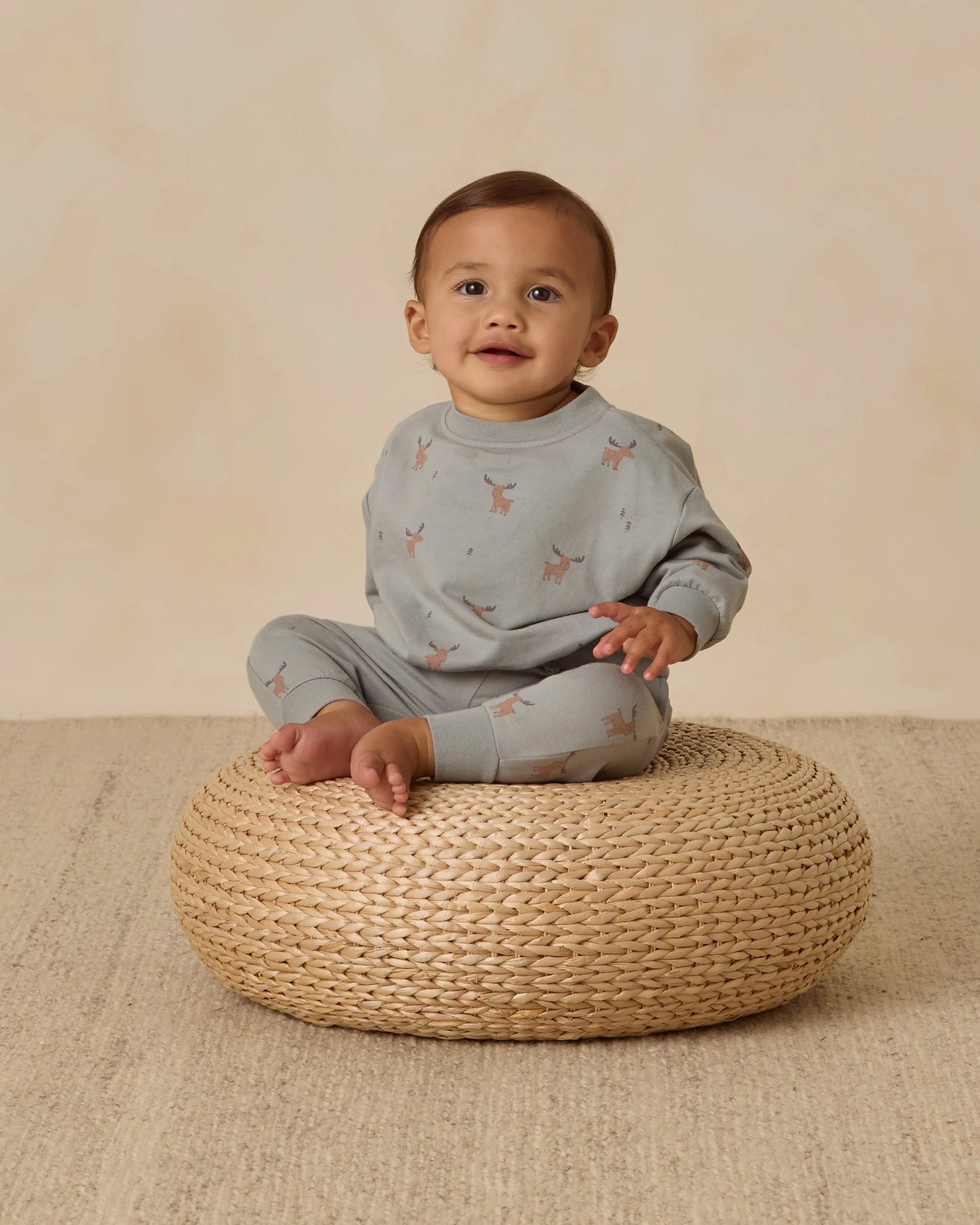 Quincy Mae Relaxed Sweatshirt + Relaxed Sweatpant, Moose