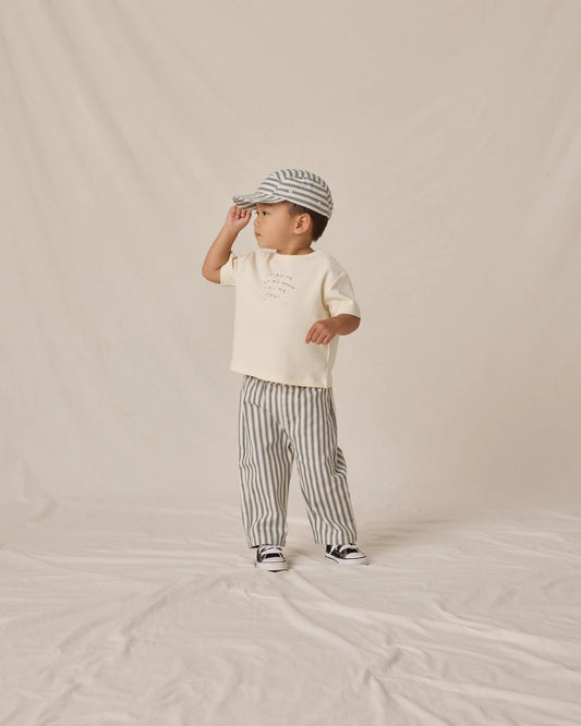 Quincy Mae Grayson Pant, Ocean Pinstripe