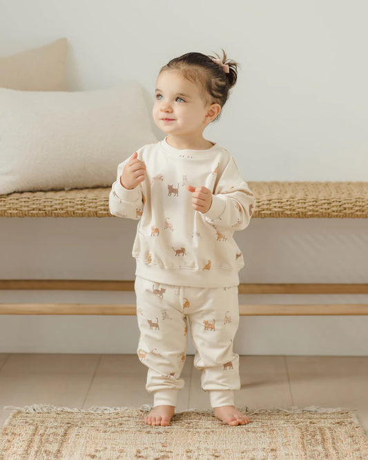 Quincy Mae Relaxed Sweatpant, Cats